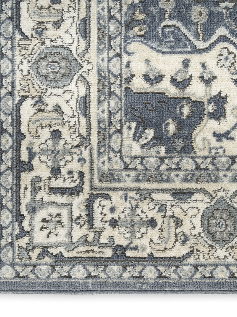 Quarry QUA18 Navy/Ivory 2'2" x 10' Rug image number 3