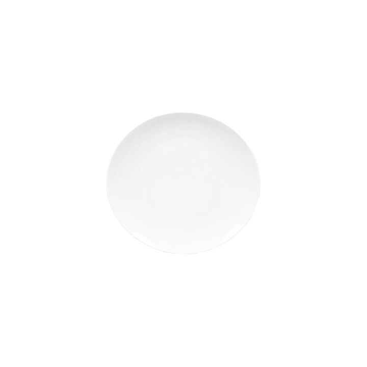 Elips 6.25" x 5.5" Oval White Porcelain Plate (Set of 4)