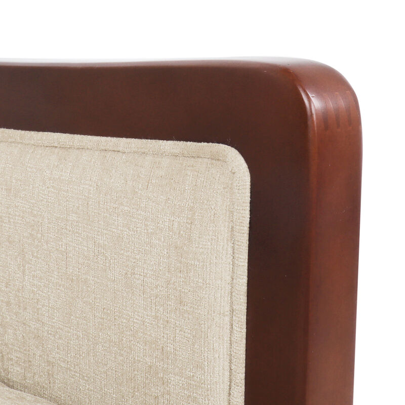 Merax Mid Century Modern Fabric Channel Stitch Recliner