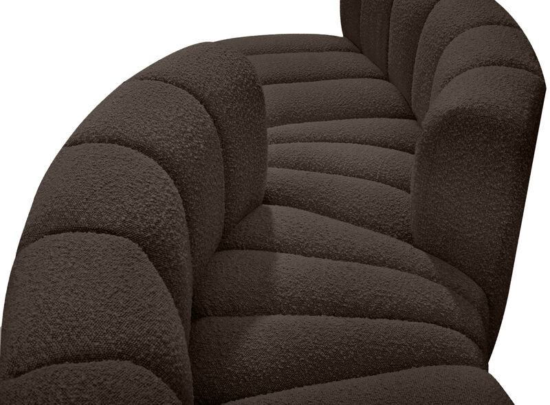 Meridian Furniture Arc Brown Boucle Fabric Modular Sofa image number 5