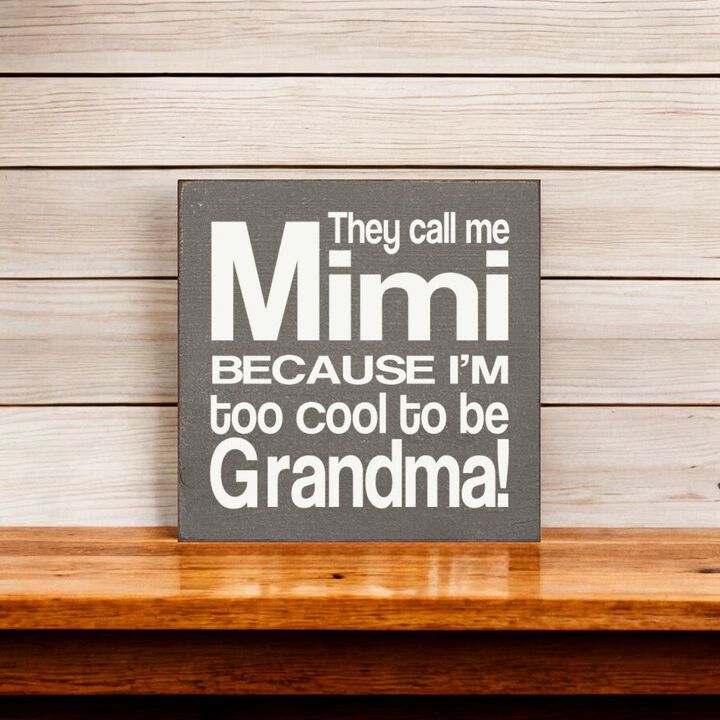 Solid Pine Mimi Quote Wall Sign for Home Decor and Grandparent Gift