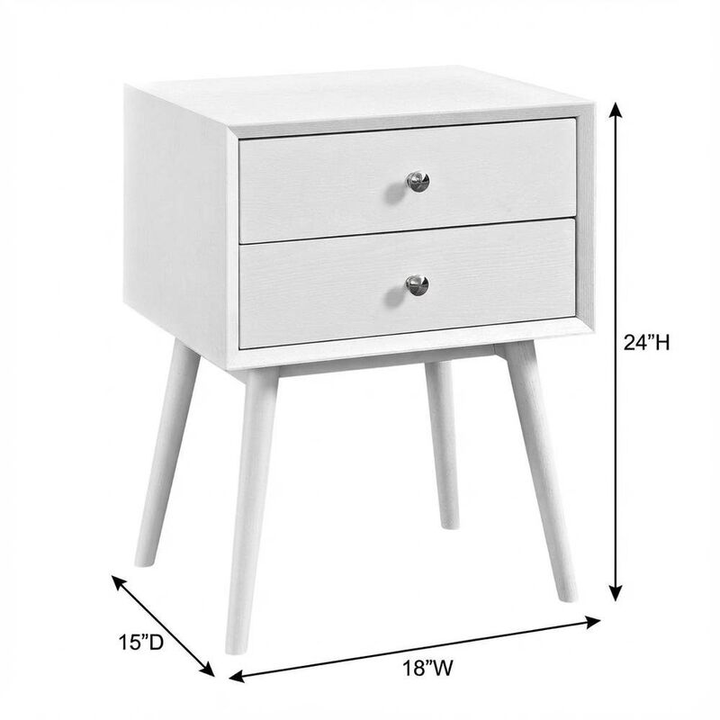 Nightstand with Modern Design and Sturdy Construction for Bedroom Use image number 2