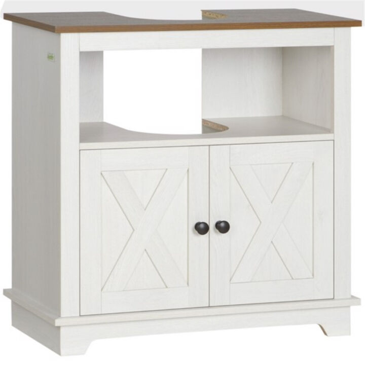 Modern Bathroom Cabinet with Sink and Built-In Storage