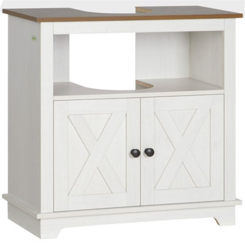 Modern Bathroom Cabinet with Sink and Built-In Storage