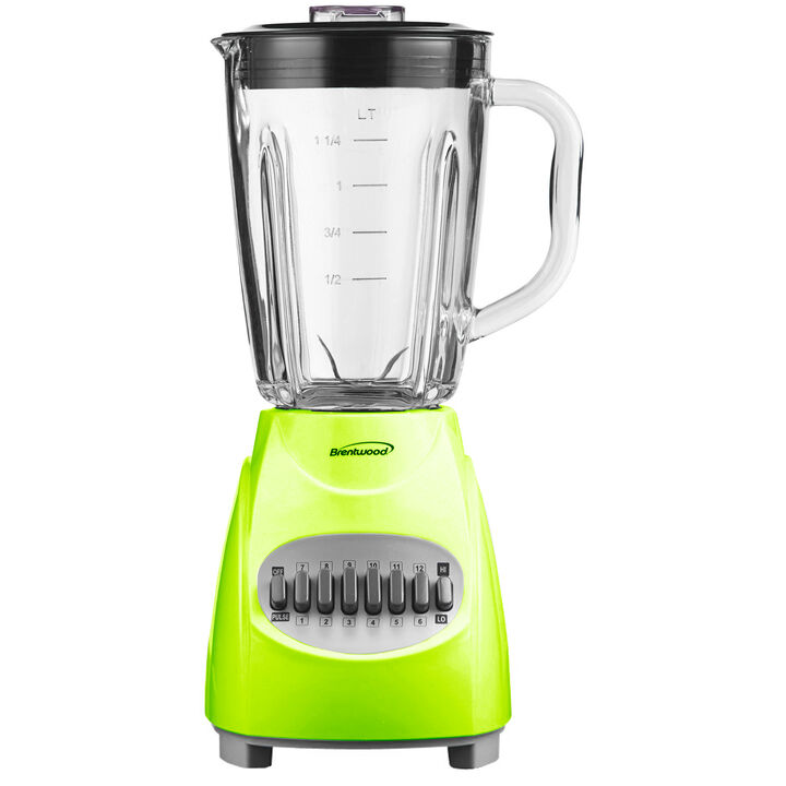 Brentwood 12-Speed Blender with Plastic Jar in Green