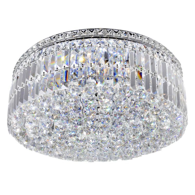 Colosseum 10 Light Flush Mount With Chrome Finish