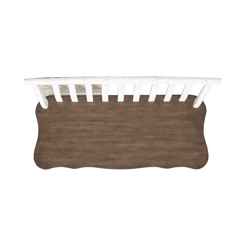 Liberty Furniture Al Fresco Slat Back Bench for Dining Room - Graphite & Whitestone image number 3