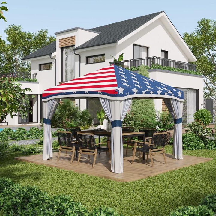 Hivvago Pop-Up 10' x 10' Party Tent with Sand Bags
