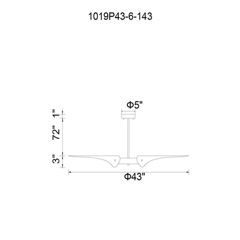 Amar 6 Light Chandelier With Matte Black Finish