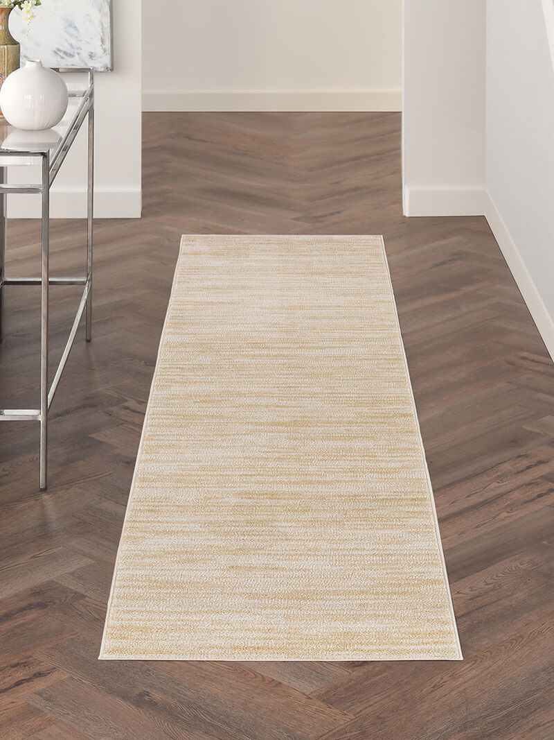 Nourison Essentials NRE01 Ivory/Gold 2' x 4' Rug image number 7