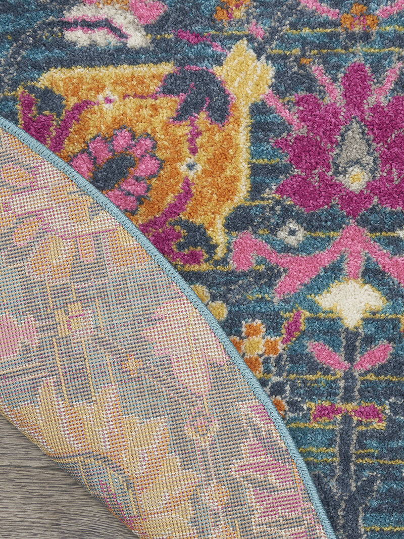 Passion PSN01 Denim 4' x Round Rug