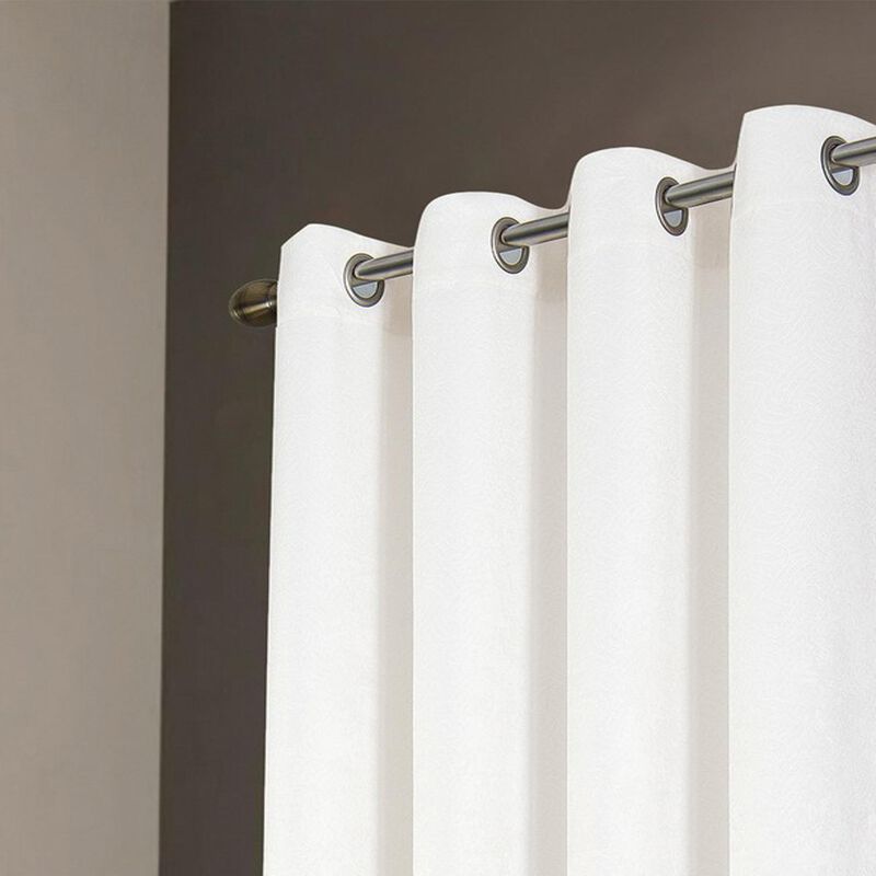 RT Designers Nellie Embossed Blackout Grommet Panel - 52x84", White