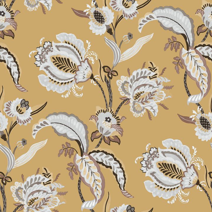 Into The Wild Abstract Floral Gold Wallpaper 18552