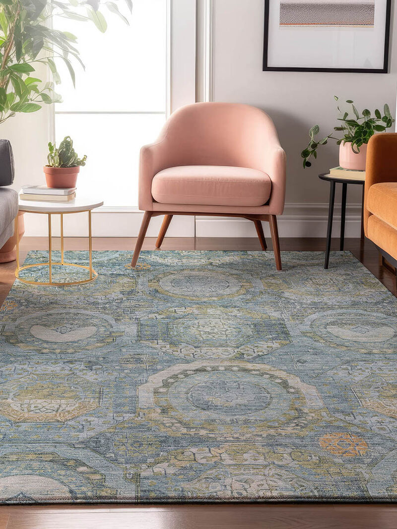 Tabrook TB14 Blue 10' x 14' Rug