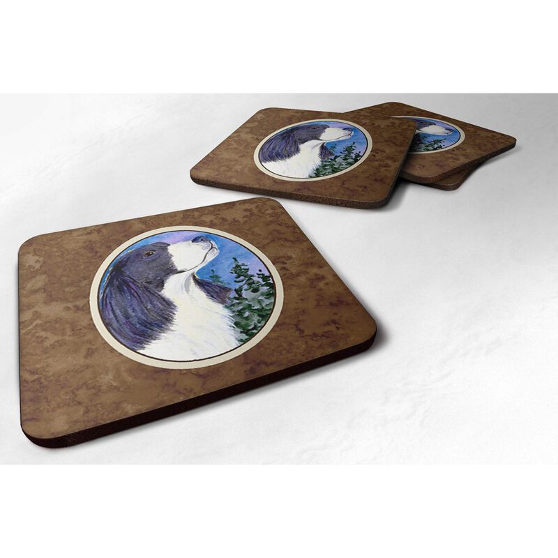 Caroline's Treasures SS8985FC English Springer Spaniel Foam Coasters (Set of 4), 3.5 H x 3.5 W, Multicolor image number 0