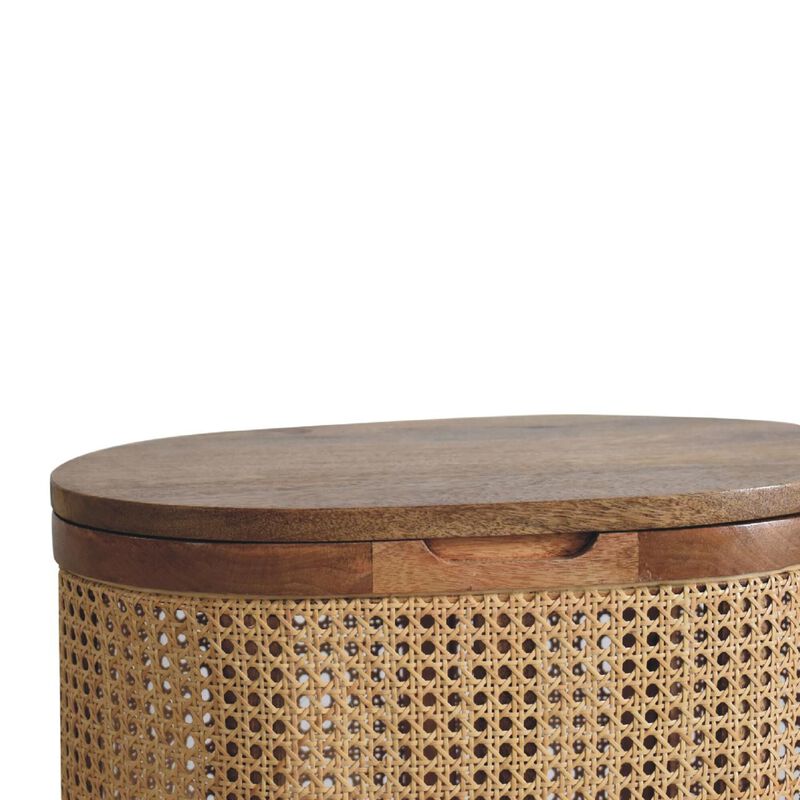 Larissa Lid-up  Solid Wood Storage Stool