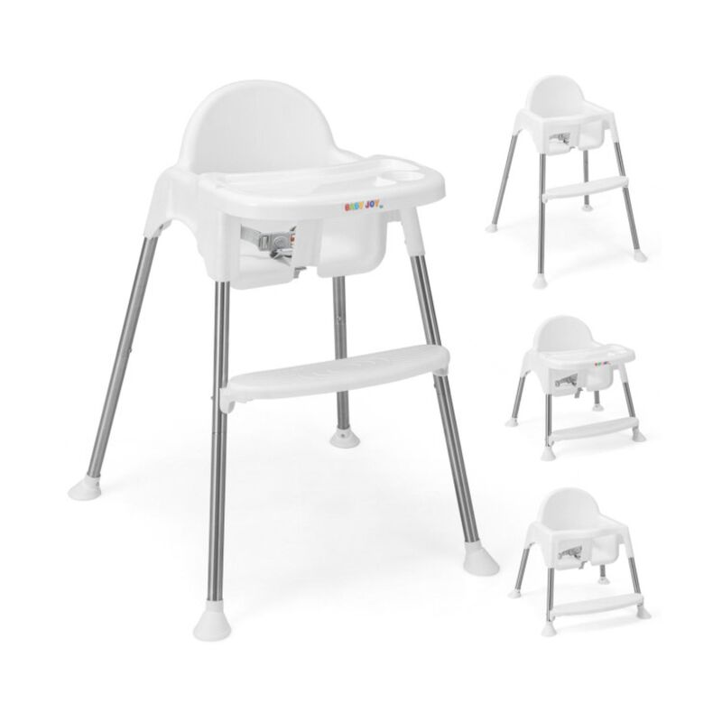 Hivvago 4-in-1 Convertible Baby High Chair with Removable Double Tray