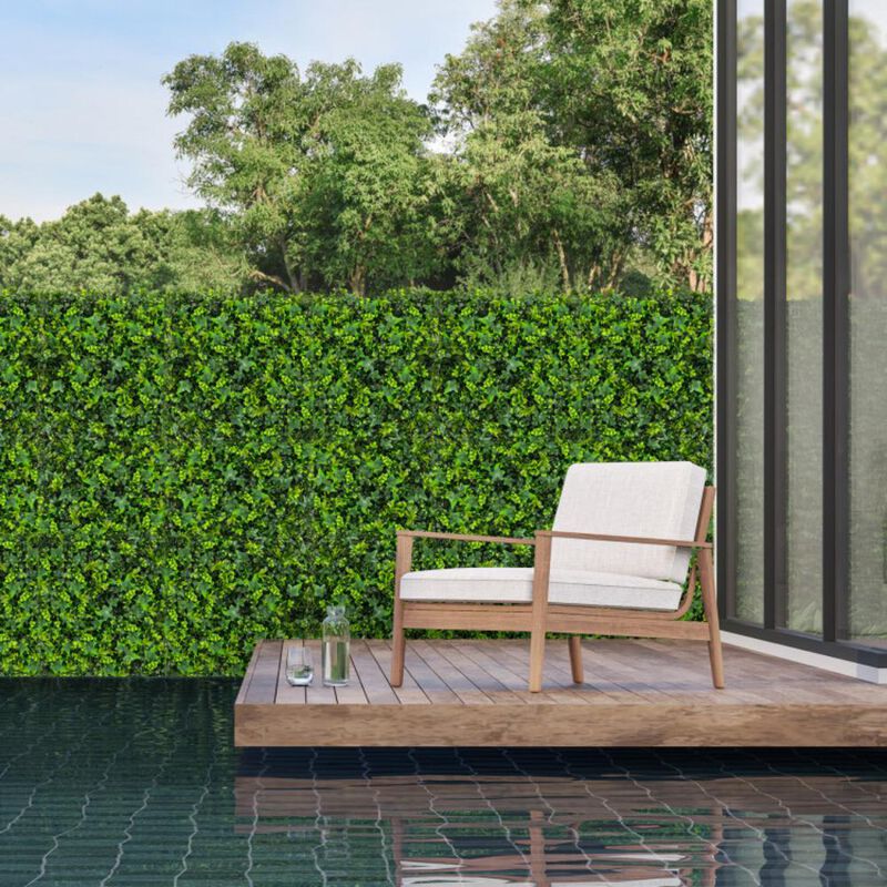 Hivvago 12 Pieces Artificial Greenery Foliage Panels with Insertable Branches