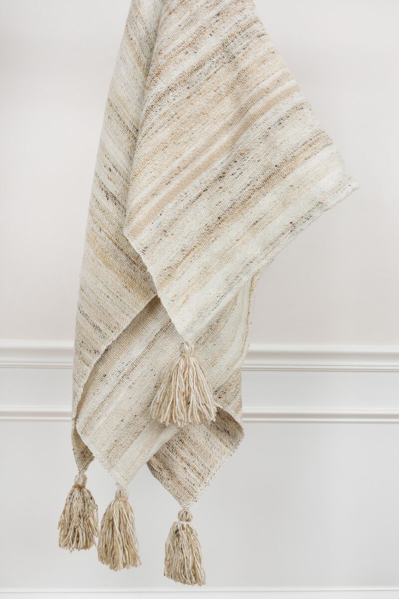 Beige 50" x 60" Throw Blanket