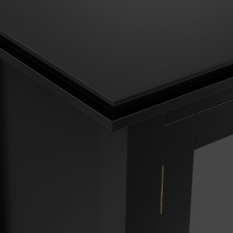 Artisan SOLID WOOD 38 inch Wide Transitional Medium Storage Cabinet in Black image number 7