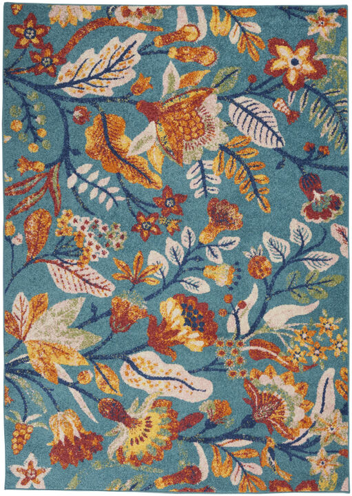 HomeRoots Floral Power Loom Area Rug