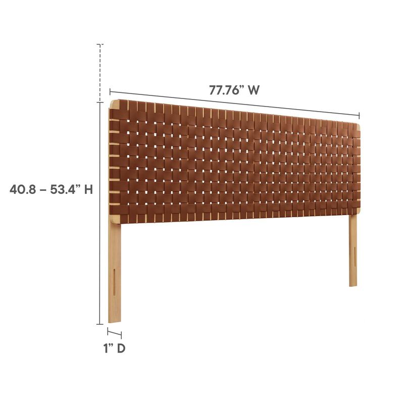 Sparta Weave Vegan Leather King Headboard image number 2