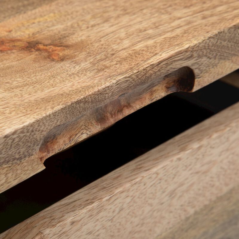 Simpli Home Hunter Solid Mango Wood Lift Top Square Coffee Table In Natural