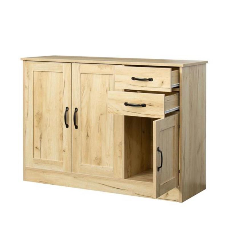 Buffet Sideboard with 2 Doors, 1 Storage Compartment, and 2 Drawers Stylish and Functional Organizer