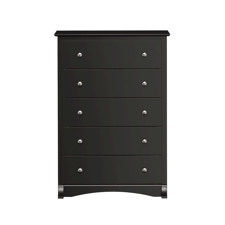 Prepac Black Sonoma 5 Drawer Chest