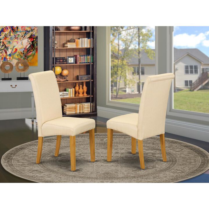 East West Furniture Dining Chair Oak, BAP4T02