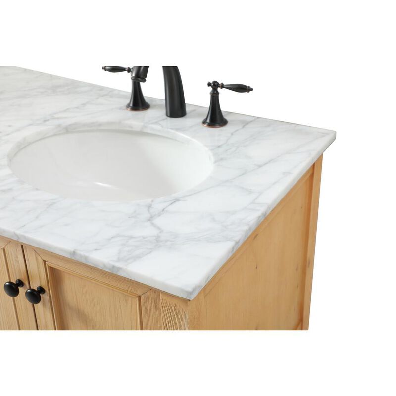 Elegant Kitchen and Bath 60 inch double bathroom vanity in natural wood