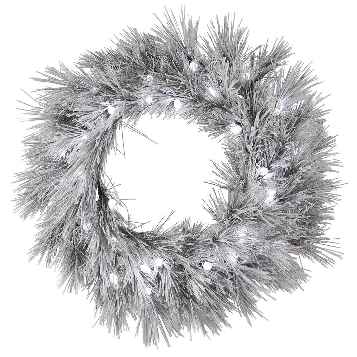 Vickerman 48" Flkd Alder Pine Wreath C7 60Wht LED