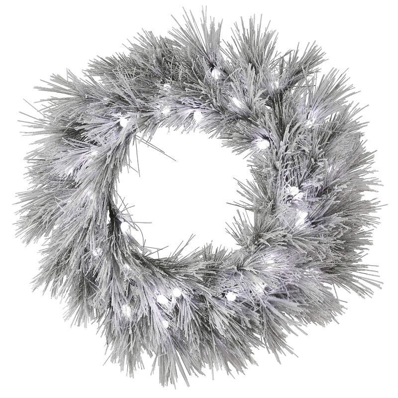 Vickerman 48" Flkd Alder Pine Wreath C7 60Wht LED image number 0