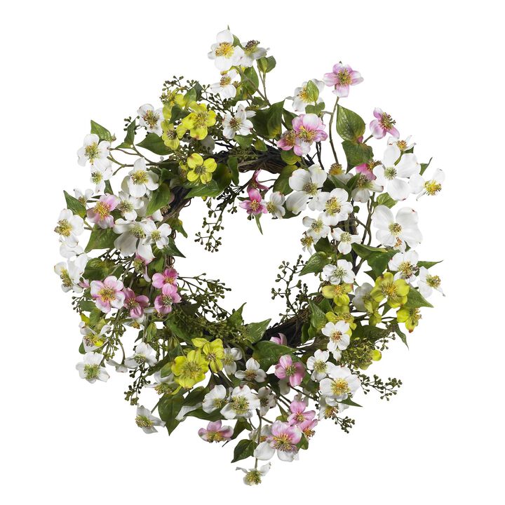Hivvago 20" Dogwood Wreath
