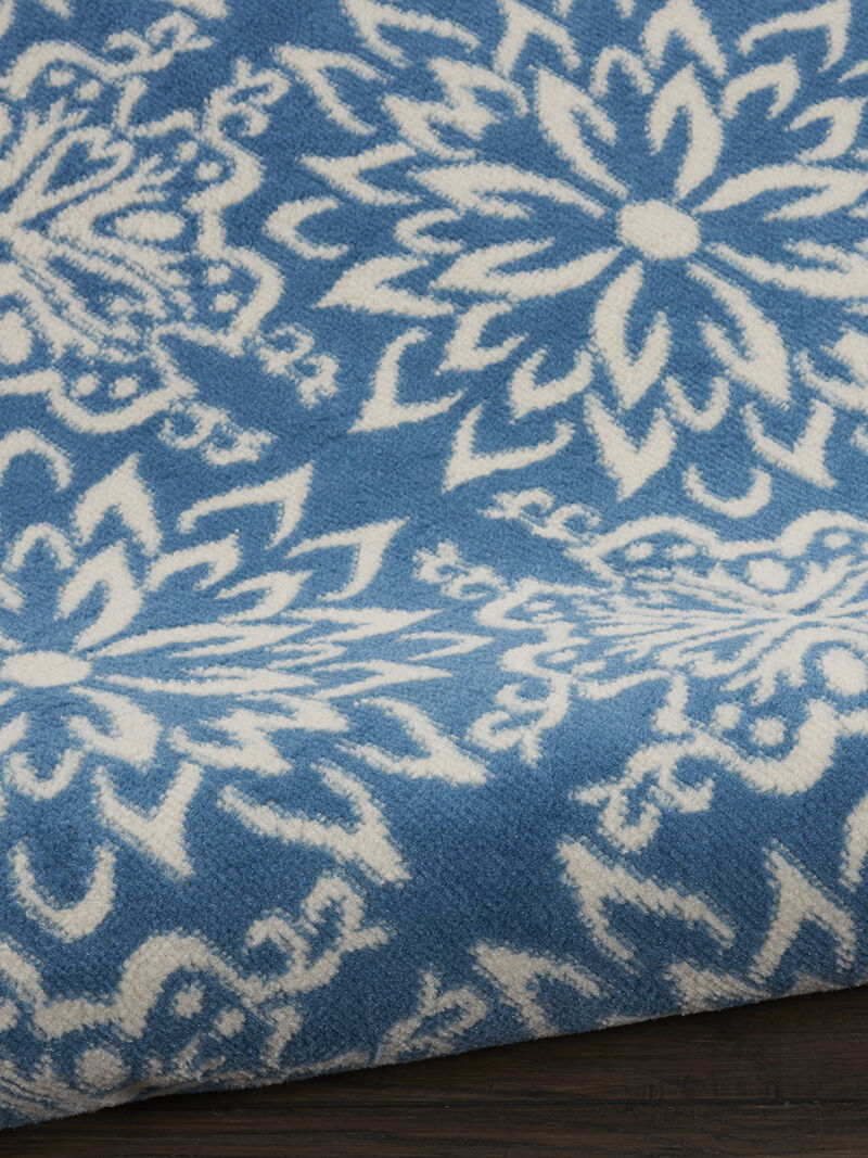 Jubilant JUB06 Ivory/Blue 5'3" x Round Rug