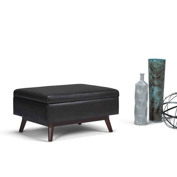 Simpli Home Owen Coffee Table Storage Ottoman