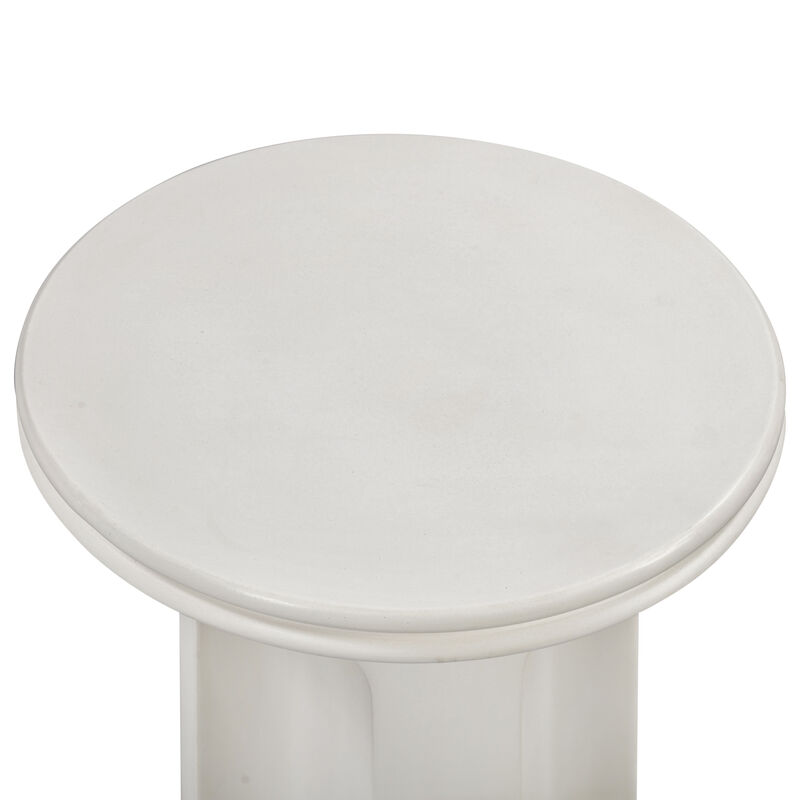 Cassandra Ivory Concrete Side Table image number 2