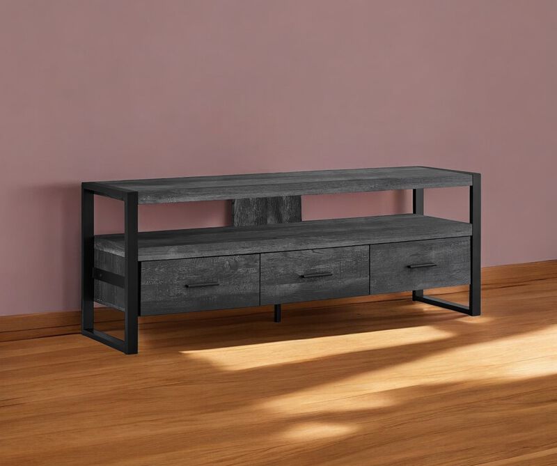 Enclosed Storage TV Stand with Cabinets &ndash; Stylish Entertainment Center for Organization and Display