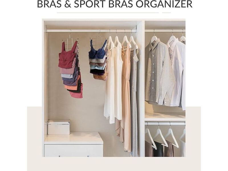 -Pack Tank Top Hangers | Space-Saving Bra Hangers for Closet Organizer image number 1
