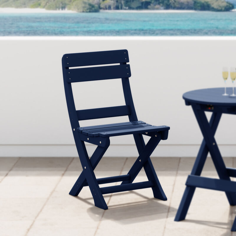 WestinTrends HDPE Outdoor Patio Modern Folding Dining Chair