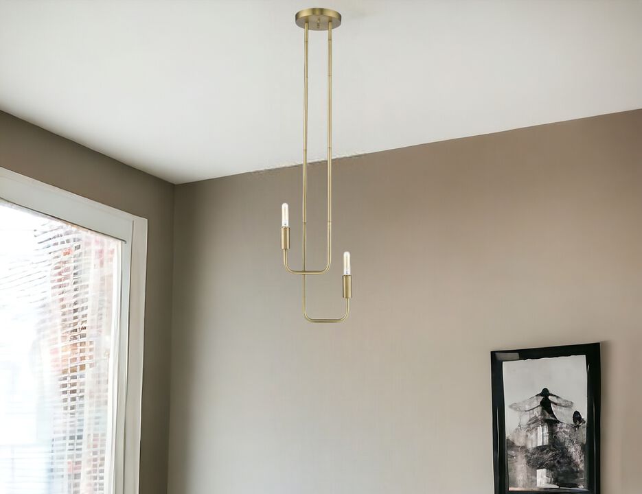 Hivvago Perret 2-Light Aged Brass Pendant