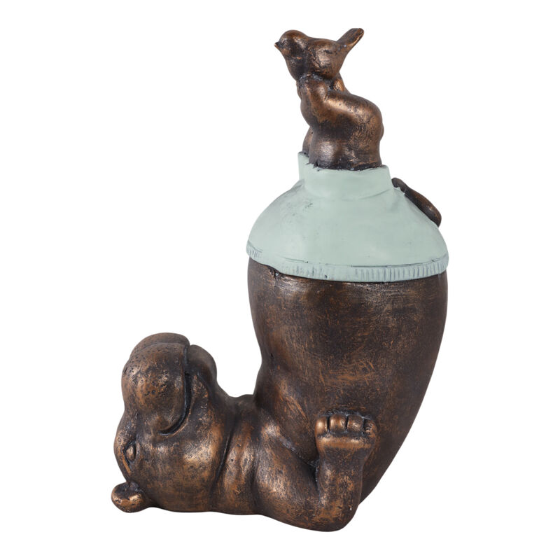 Feet In The Air Hippo, Bronze image number 3