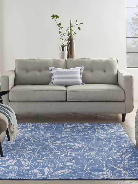 Whimsicle WHS05 Blue 4' x 6' Rug