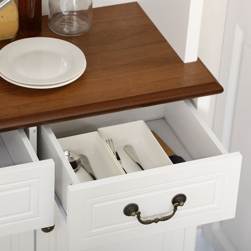 Hivvago Kitchen Buffet with Hutch and Storage Cabinets image number 7