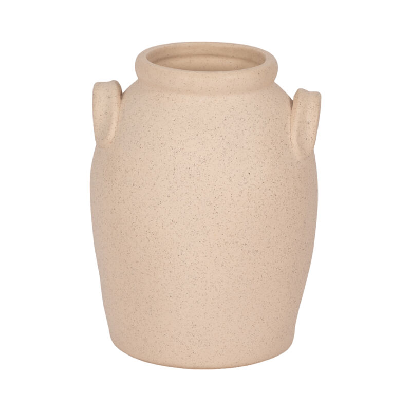 6" Textured Jug With Handles, Sand image number 0