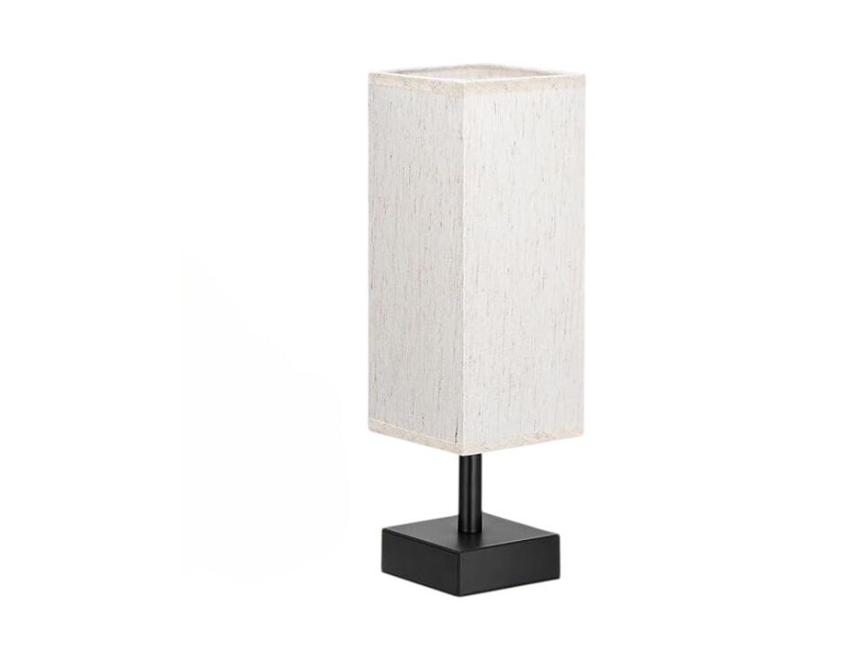 Small Square Table Lamp &ndash; Minimalist Fabric Shade for Bedroom & Desk