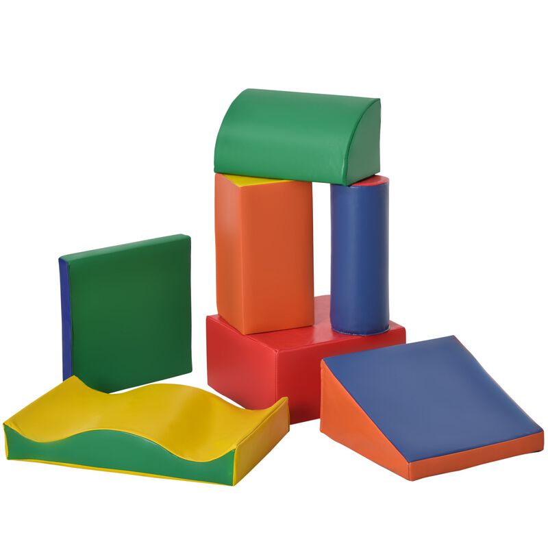Kids' Play Set: 7-Piece Soft Foam Climb & Crawl Blocks