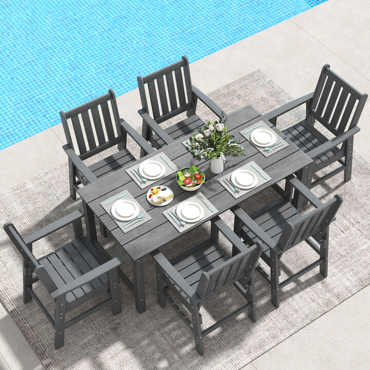 4 Piece Patio Dining Chairs with Armrests for Backyard and Outdoor Spaces