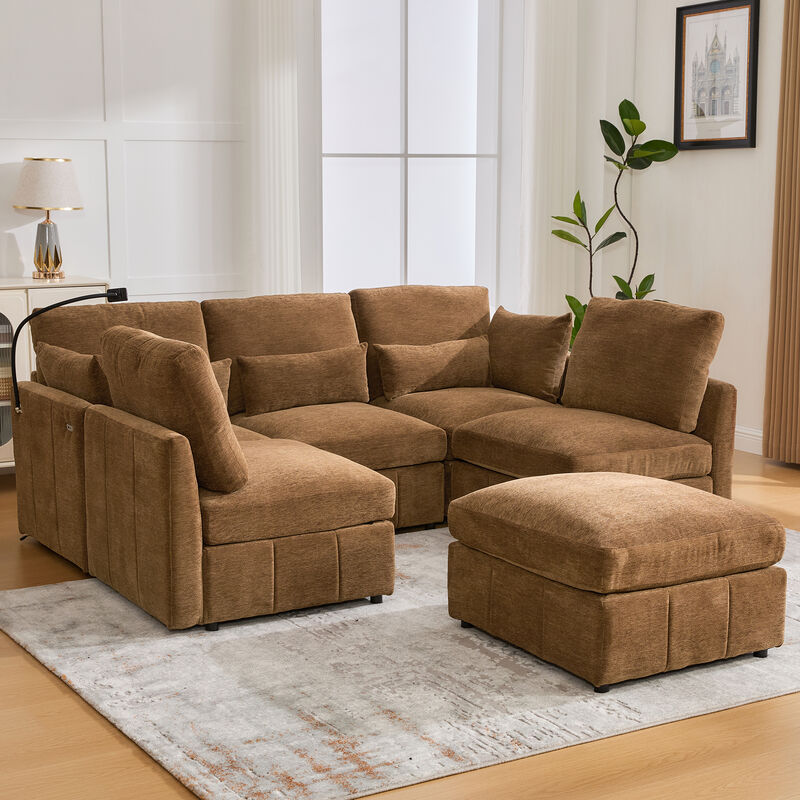 Merax Modern Sectional Sofa Modular Sectionals image number 2