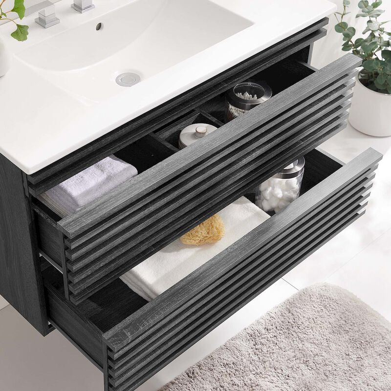 Render 36" Wall-Mount Bathroom Vanity image number 8